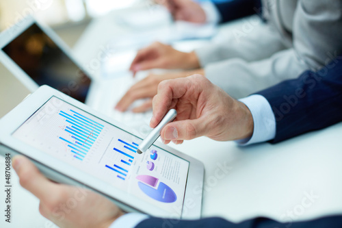 Photo: Analyzing results Analyzing results