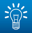 Light bulb sign, vector illustration