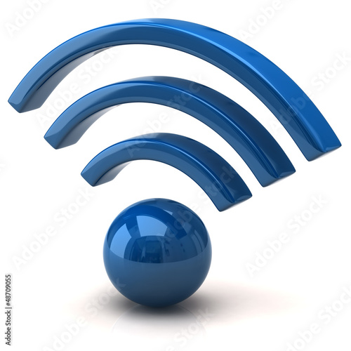 Illustration: Blue wifi icon Blue wifi icon