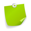 Vector green post-it illustration