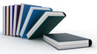 Illustration: pile of books, 3d render pile of books, 3d render