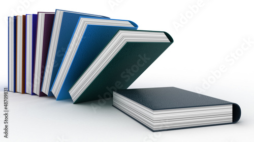 Illustration: pile of books, 3d render pile of books, 3d render