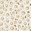 Vector: Vintage Seamless Background With Elegant Chamomiles Vintage Seamless Background With Elegant Chamomiles