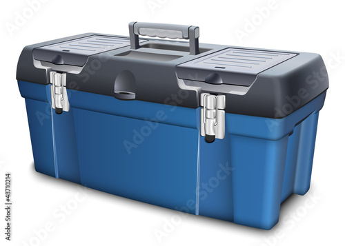 Vector: Tool box on white background. Realistic vector illustration Tool box on white background. Realistic vector illustration