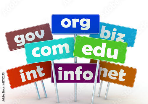 Illustration: Domain names and internet concept Domain names and internet concept