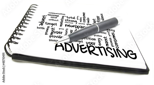 Illustration: Advertising word cloud Advertising word cloud