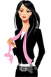 portrait beauty girl  with pink scarf
