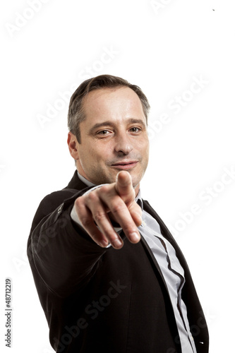 Photo: portrait of adult man, isolated on white background portrait of adult man, isolated on white background