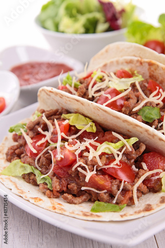Photo: beef taco beef taco