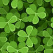 St. Patrick's day vector seamless background with shamrock.
