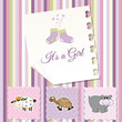 New baby girl shower invitation