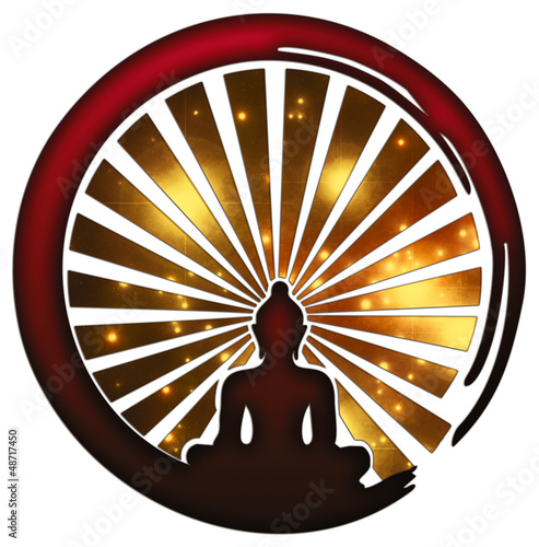 Illustration: Zen Meditation - Enso Symbol - Buddha - Japan Zen Meditation - Enso Symbol - Buddha - Japan