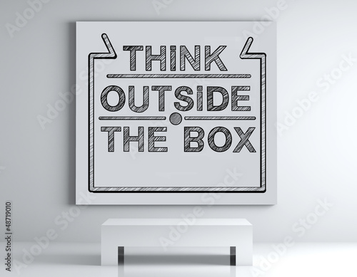 Illustration: Think outside the box Think outside the box