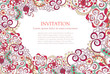floral ornament invitation background