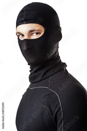 Photo: man in black ski mask man in black ski mask