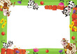 Cartoon farm frame - illustration for the children