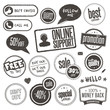 Set of hand drawn style banners and elements