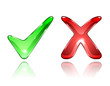 Check and cross mark icons