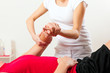 Photo: Patient at the physiotherapy doing physical therapy Patient at the physiotherapy doing physical therapy