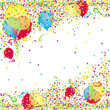 Konfetti-und Luftballonhintergrund