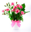 Flowers In A Vase On A White B... Flowers In A Vase On A White B...