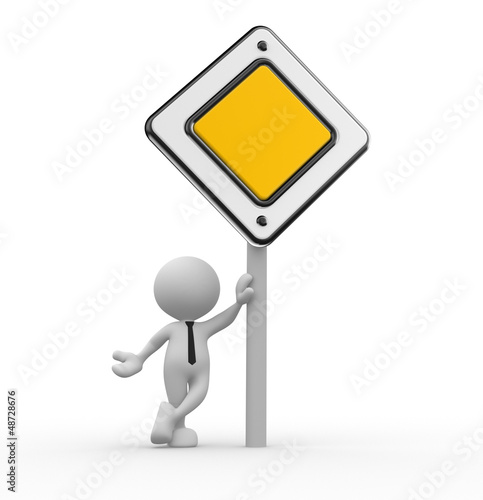 Illustration: Priority road sign Priority road sign