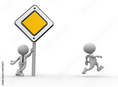 Illustration: Priority sign Priority sign