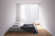 Minimal Room with gravel outside