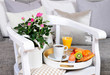 Blumen Kaffee Kissen Shabby Chic