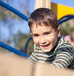 Cute boy on the playground