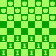 checkers pattern with apples