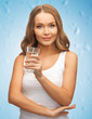 woman with glass of water