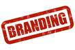 Grunge Stempel rot BRANDING