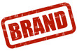 Grunge Stempel rot BRAND