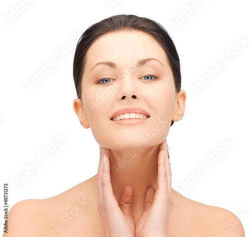 Photo: face and hands of beautiful woman face and hands of beautiful woman
