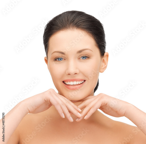 Photo: face and hands of beautiful woman face and hands of beautiful woman