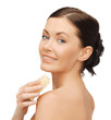 woman with soap