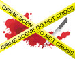 Crime scene of a knife muderer