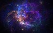 illustration einer neuen galaxy mit nebel und Emissionsnebe