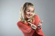 Photo: Woman Shows Thumb Up Woman Shows Thumb Up
