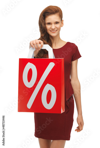 Photo: girl with shopping bag girl with shopping bag