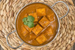 Paneer Butter Masala - Indian curd cheese curry in a balti dish.