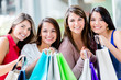 Beautiful shopping girls