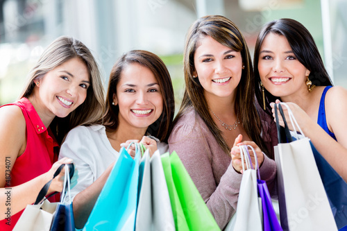 Photo: Beautiful shopping girls Beautiful shopping girls
