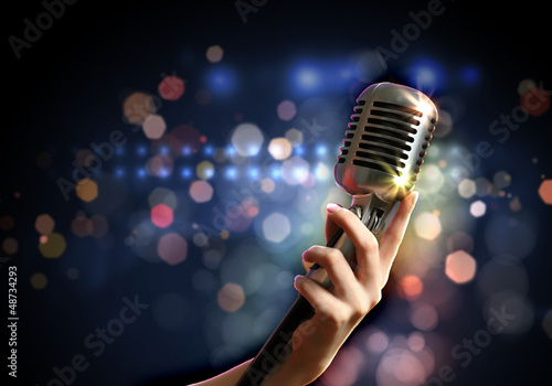 Photo: audio microphone retro style audio microphone retro style