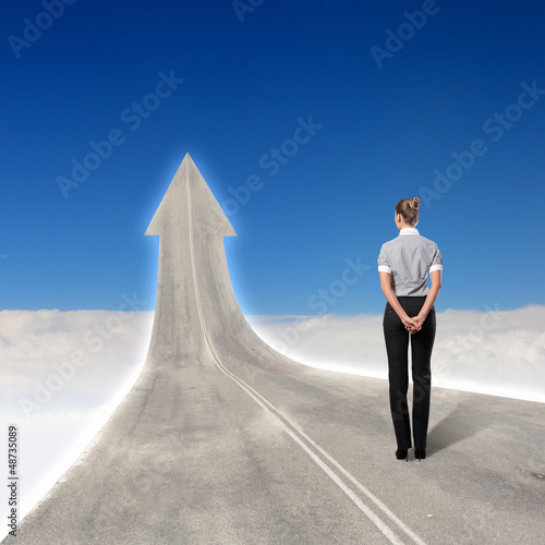 Photo: Concept of the road to success Concept of the road to success