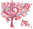 Vektor: Original tree of love. Original tree of love.