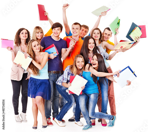 Photo: Group student with notebook. Group student with notebook.