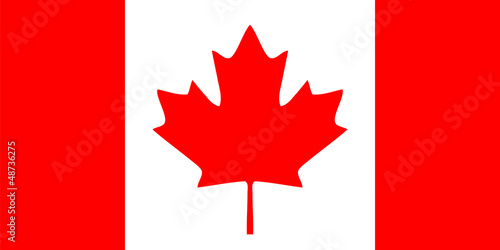 Vector: Canadian flag with correct proportions and color scheme Canadian flag with correct proportions and color scheme