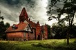 Abandoned palace in Napachanie in Poland